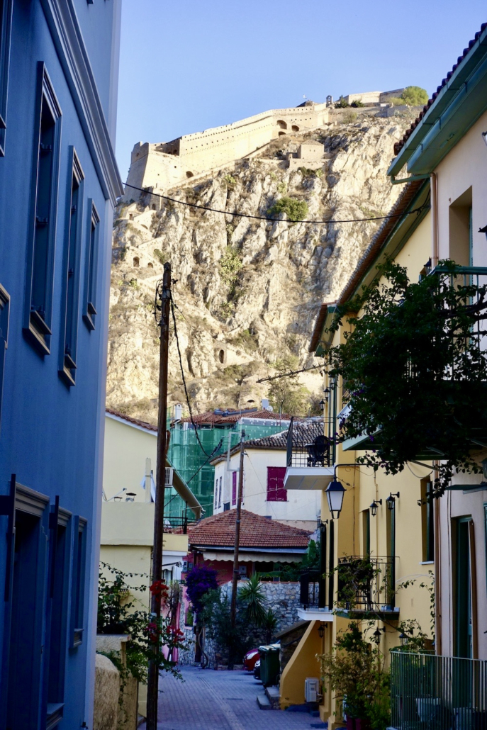 Naflipo (Thumb) with Palamidi Fortress, Peloponnese/Greece Naflipo (Thumb) with Palamidi Fortress, Peloponnese/Greece - Peloponnese itinerary